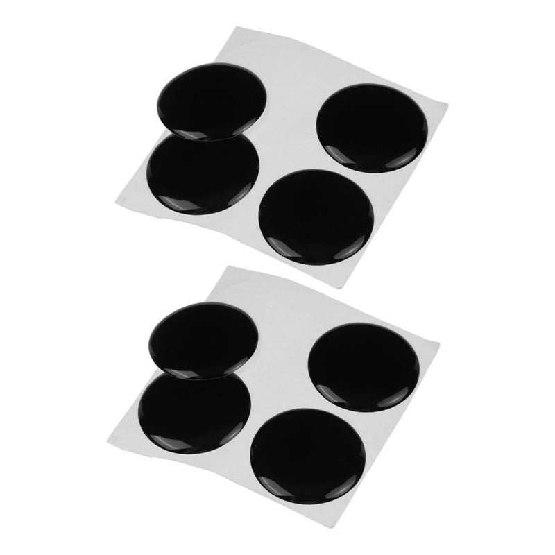 Black Car Door Lock Keyhole Protector Stickers 8Pcs Durable Easy Installation Vehicle Decoration - Image 2