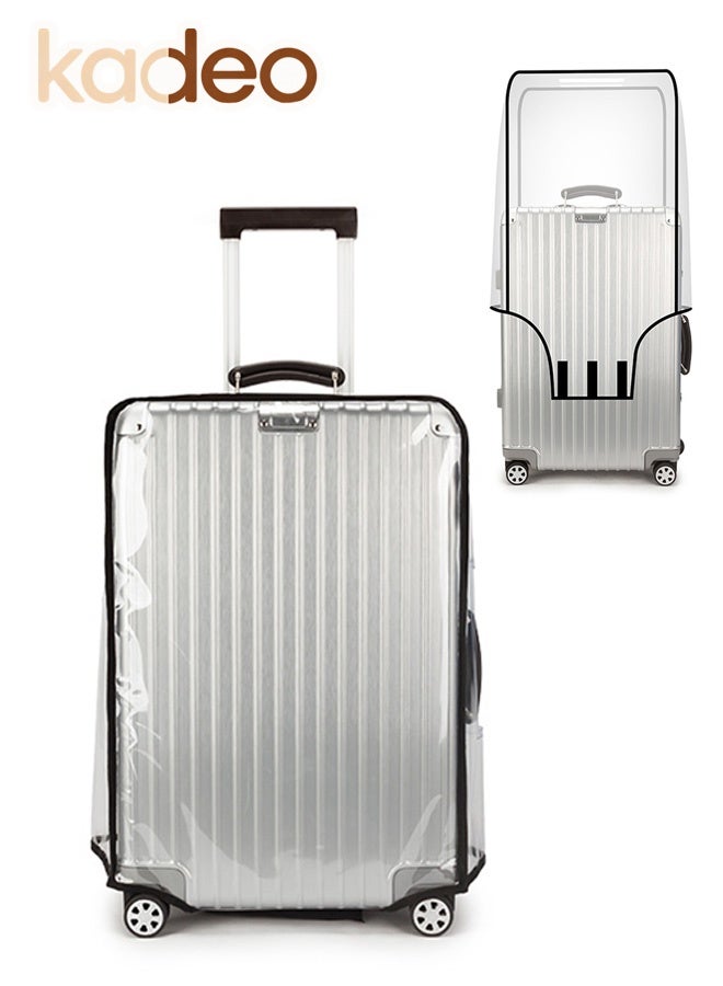 kadeo Clear Suitcase Cover for Luggage, Heavy Duty, Waterproof, PVC, Protector Prevents Scratches Damage for Wheeled Travel Luggage - Image 1
