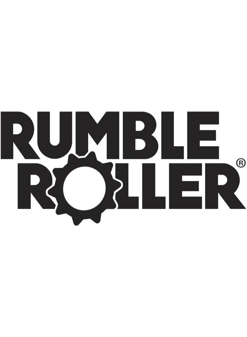 رامبل رولر أسطوانة تدليك الأنسجة العميقة المدمجة RumbleRoller مقاس 12 بوصة - أسطوانة إسفنجية منسوجة للعضلات تعمل على معالجة الأنسجة الرخوة مثل معالج التدليك - متينة، زرقاء - Image 3