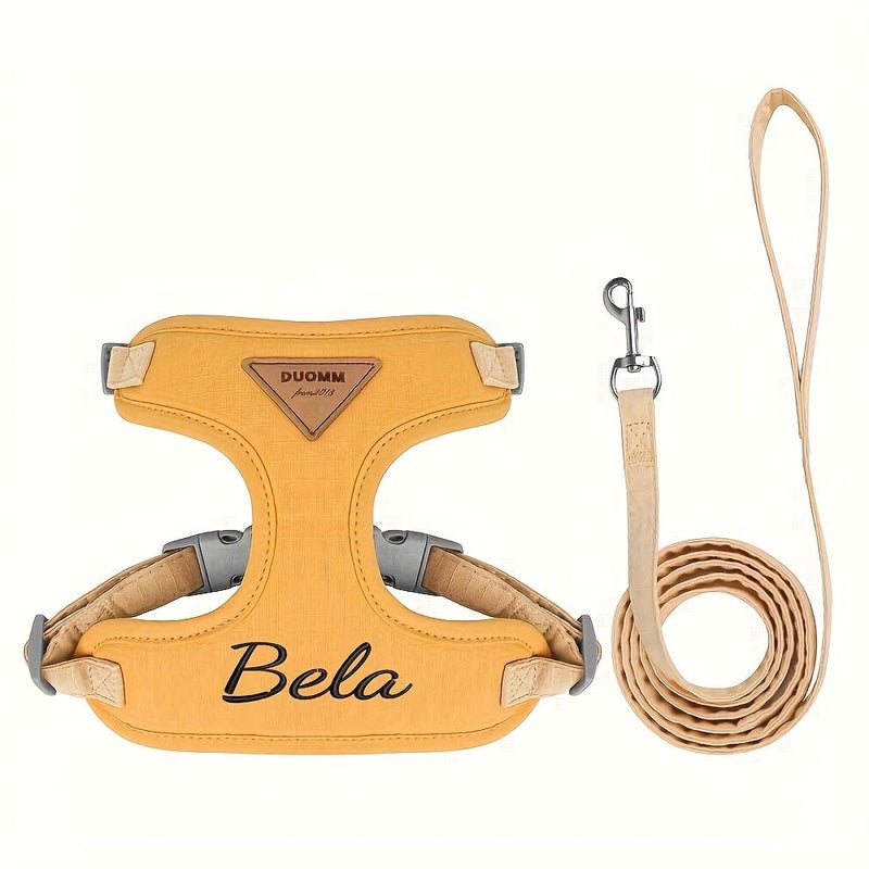 Green Pet Vest Style Leash Harness for Medium Dogs Cats Indoor Outdoor Walks - Image 4