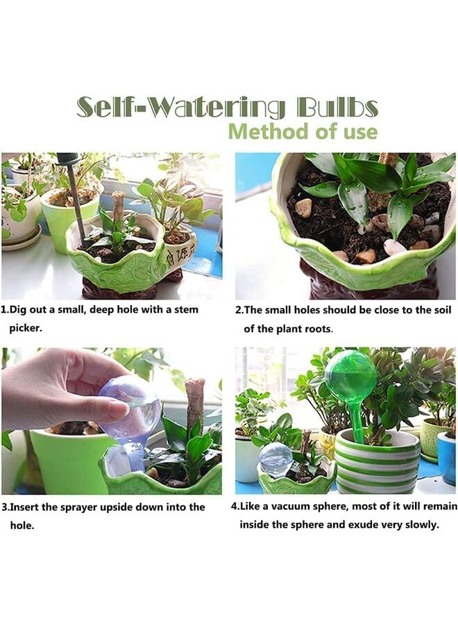 1 Pcs Clear Plant Watering Globes,Plastic Self-Watering Bulbs,Flower Automatic Watering Device,Garden Waterer for Plant Indoor Outdoor - Image 4