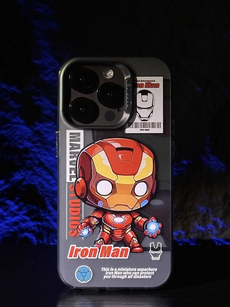 Double layer IMD color silver new animation phone case for iPhone15promax Apple 14 protective cover 11/12 - Image 3