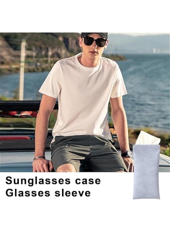 Generic Soft Glasses Case, Portable PU Leather Sunglasses Bag, Squeeze Top Glasses Case, Protective Eyewear Case, Soft Sunglasses  - Image 3