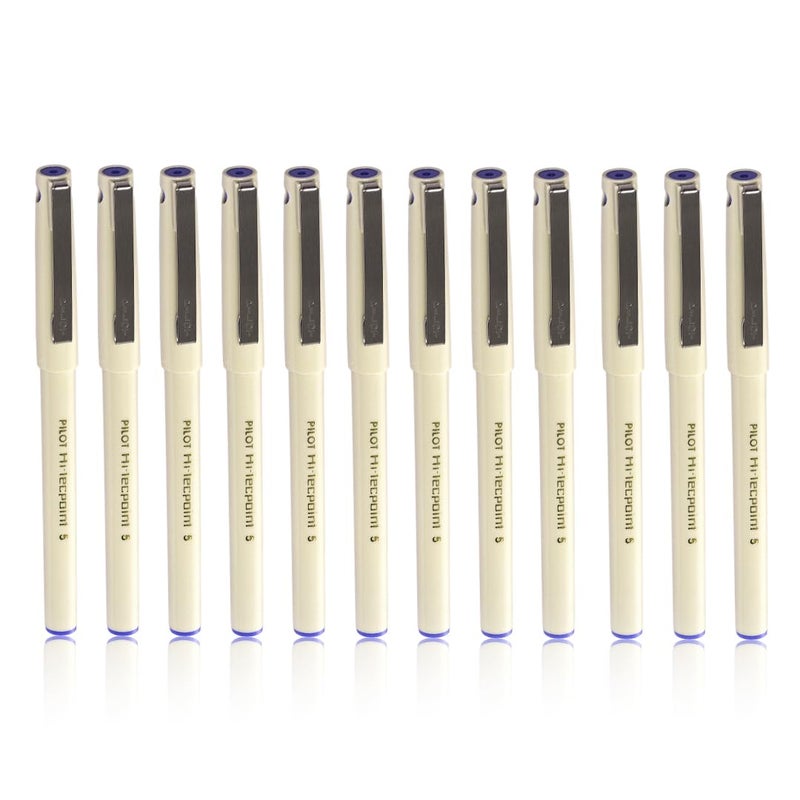 Pilot 05 Hi Tecpoint Pen,Pack Of 12 (Blue) White - Image 1