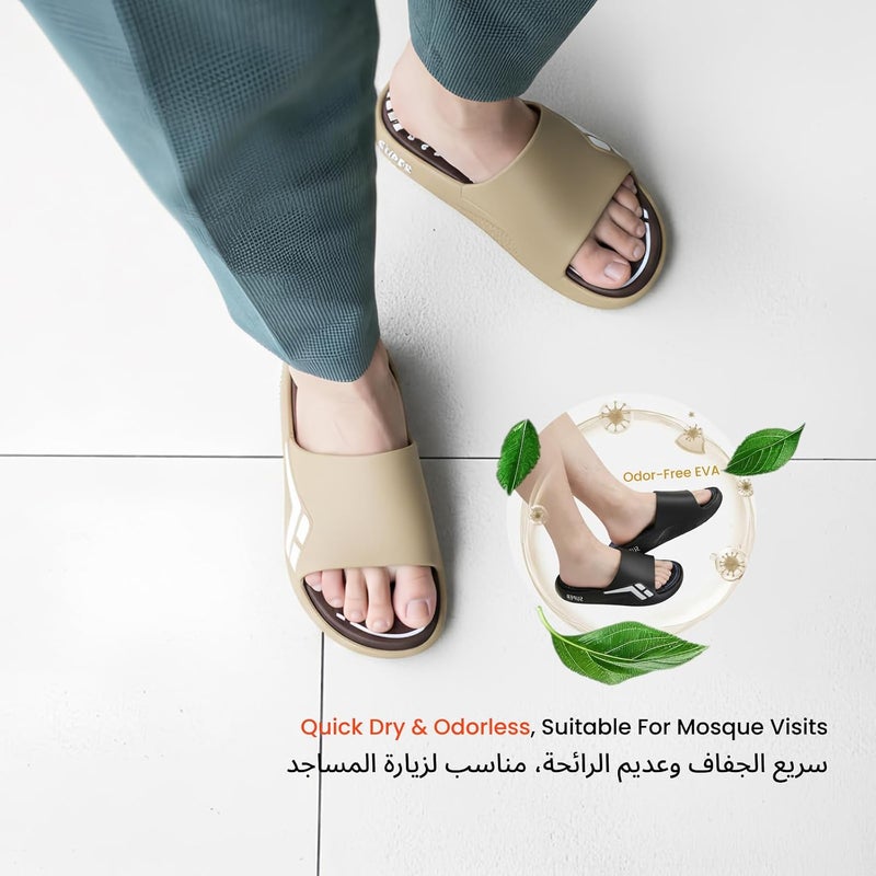 دي. دي.ستار  نعال للرجال والنساء، نعال سميكة وناعمة جدًا للاستخدام داخليًا وخارجيًا، نعال مانعة للانزلاق للاستحمام والحمام. - Image 2