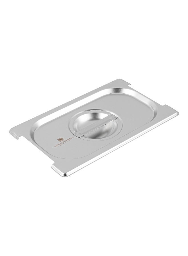Restaurantware LID ONLY: Met Lux 10.25 x 6.25 Inch Steam Table Pan Lid, 1 Hotel Pan Lid - Fits 1/4 Size Steam Table Pan, Table Pan Sold Separately, Stainless Steel Steam Pan Cover, Built-In Handle  - Image 2