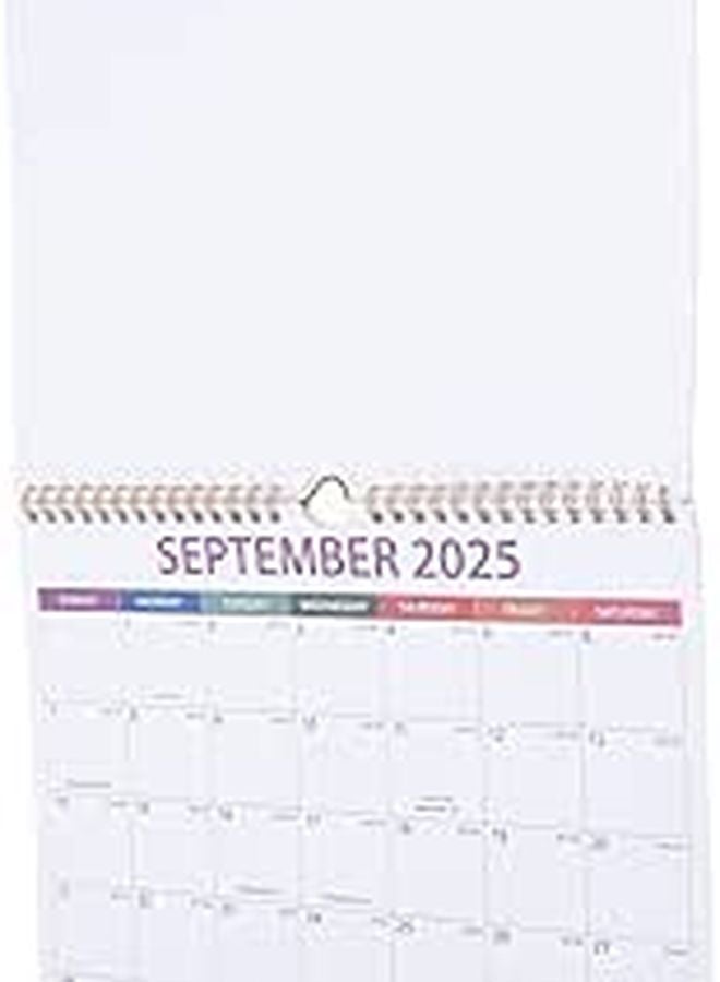 تقويم حائط 2025 - 12 شهرًا - إطار ملون - مخطط يومي للمنزل والمكتب - Image 1