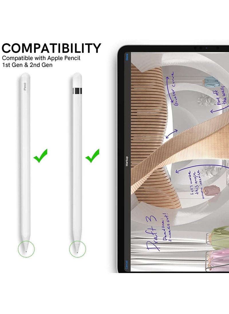 Y&D - Tips Replacement for Apple Pencil 1st Gen and 2nd Gen, No Wear Out Fine Point Precise Control Pen Like Nibs (Light Grey 0.8mm 2 Pack) - Image 1