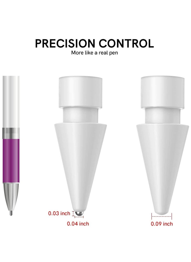Y&D - Tips Replacement for Apple Pencil 1st Gen and 2nd Gen, No Wear Out Fine Point Precise Control Pen Like Nibs (Light Grey 0.8mm 2 Pack) - Image 1