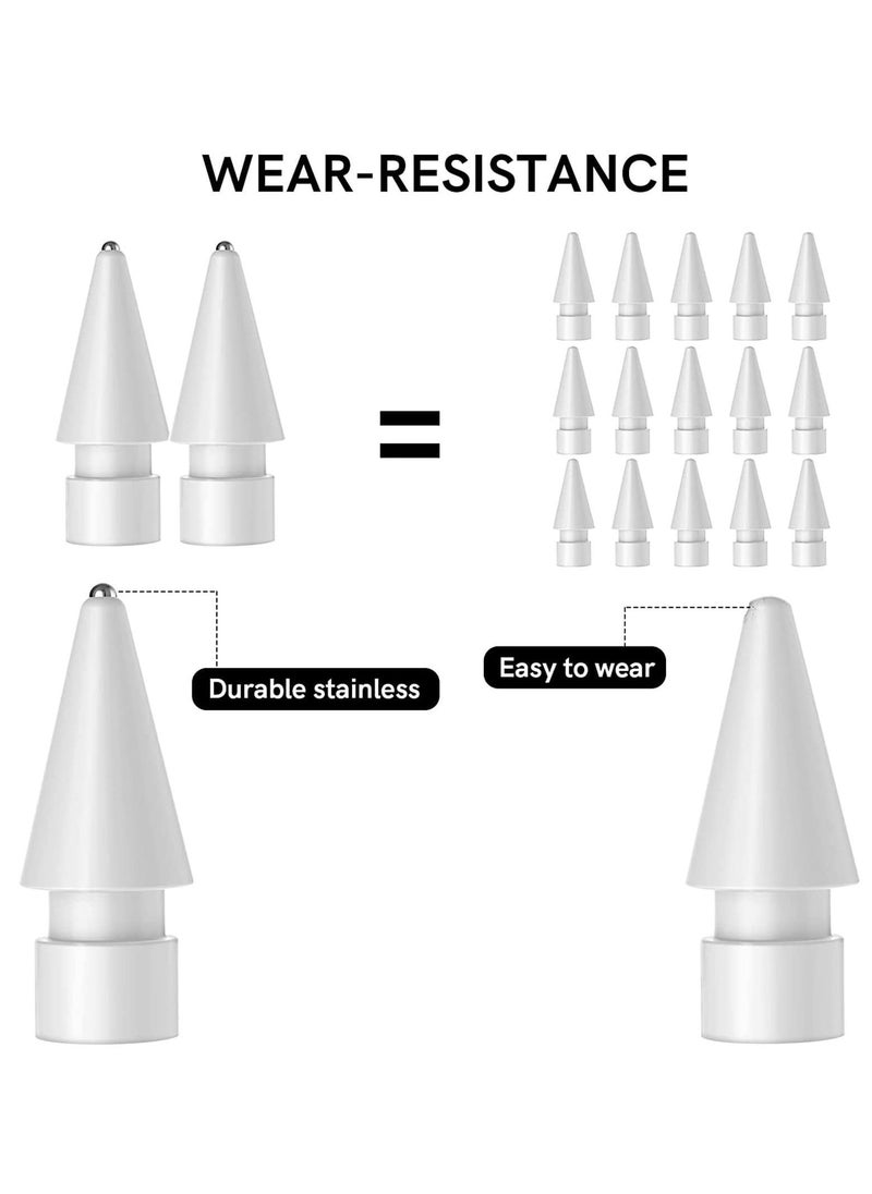 Y&D - Tips Replacement for Apple Pencil 1st Gen and 2nd Gen, No Wear Out Fine Point Precise Control Pen Like Nibs (Light Grey 0.8mm 2 Pack) - Image 1