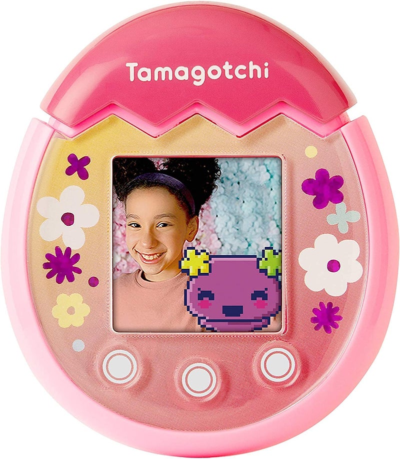 Bandai Tamagotchi 42901 Bandai Pix The Next Generation of Virtual Reality Pet with Camera, Games and Collectable Characters-Floral, Pink - Image 4