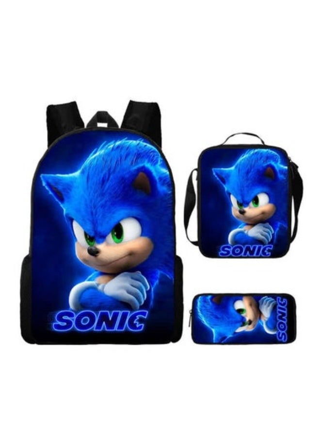 حار بيع الكرتون على ظهره الكرتون مدرسة ابتدائية طالب حقيبة الغداء حقيبة قلم رصاص مجموعة من ثلاث قطع، نموذج E - مجموعة من ثلاثة