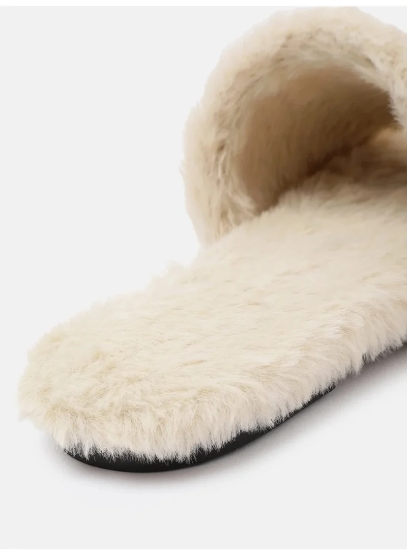 Zoriworld BUTTERCUP BEIGE Buttercup Cloud-Like Comfort Plush Vegan Faux Fur Beige Slippers for Women | Best Price UAE