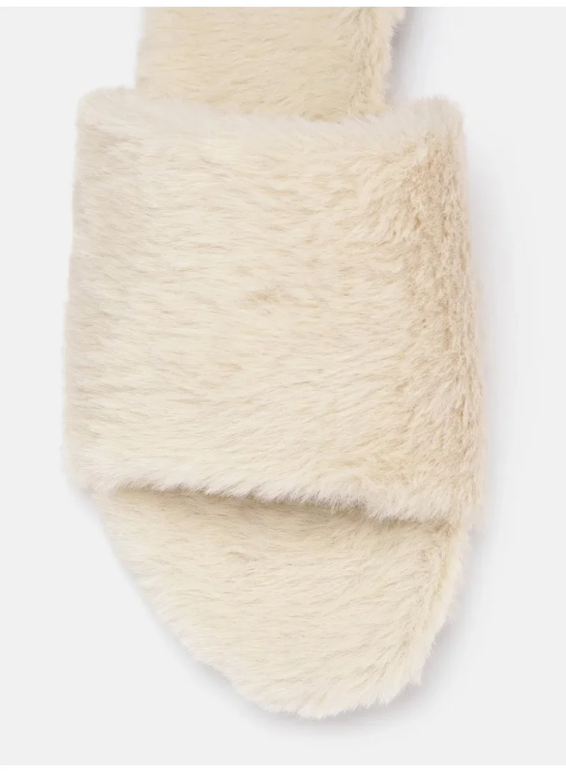 Zoriworld BUTTERCUP BEIGE Buttercup Cloud-Like Comfort Plush Vegan Faux Fur Beige Slippers for Women | Best Price UAE