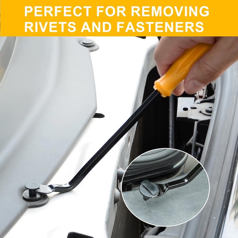 Zecirl 11-Piece Auto Trim Removal Tool Set, Metal Pry Tool, Car Fastener Remover, Crowbar Set, Trim Removal Kits for Vehicle Door Panel, Audio Radio Panel, - Image 5