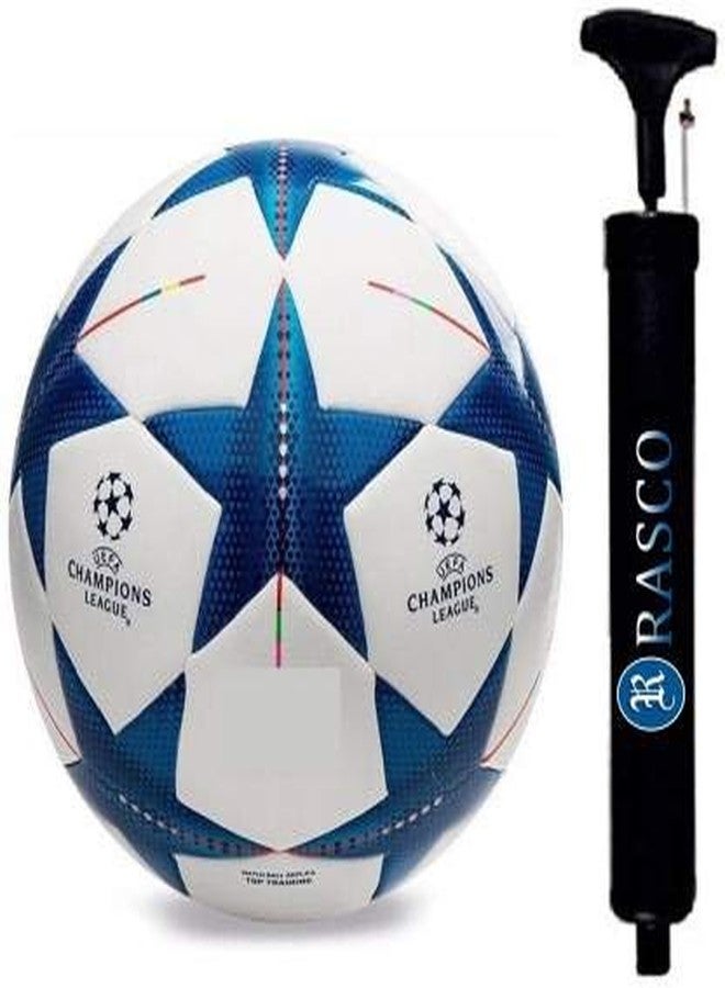 Rasco Football Blue Star Size 5 Made by 3 PLY PVC - Image 2