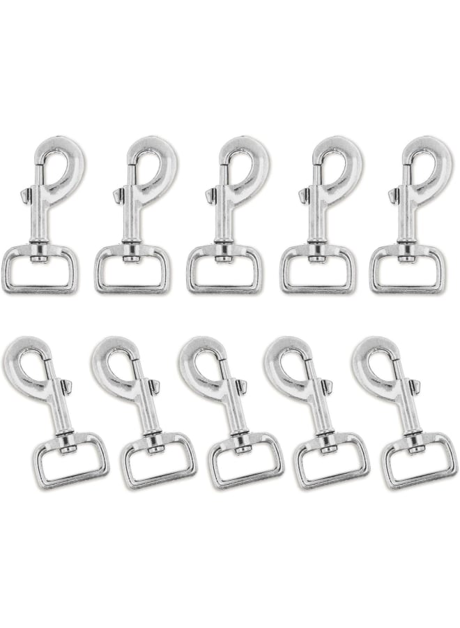 Swivel Snap Hooks Heavy Duty Trigger Clip Clasps for Dog Leashes, Bags, Backs, Straps, Harnesses, 10 Pieces Silver - Image 1