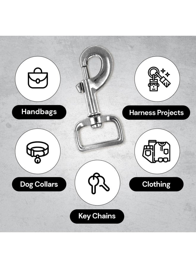Swivel Snap Hooks Heavy Duty Trigger Clip Clasps for Dog Leashes, Bags, Backs, Straps, Harnesses, 10 Pieces Silver - Image 4