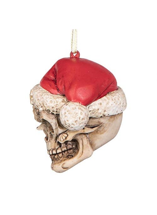 Design Toscano Design Toscano Skelly Claus II Gothic Skull Christmas Tree Ornament  Single  - Image 4
