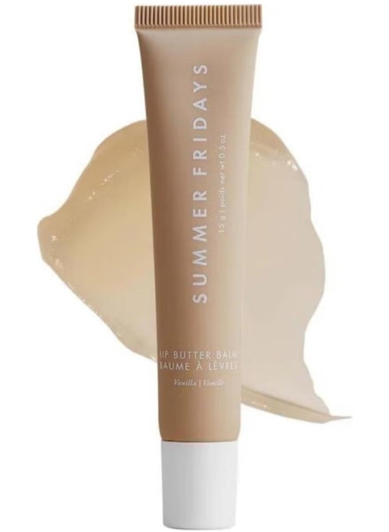 Summer Fridays Lip Butter Balm - Conditioning Lip Mask and Lip Balm for Instant Moisture, Shine and Hydration - Sheer-Tinted, Soothing Lip Care - Vanilla (.5 Oz) - Image 1