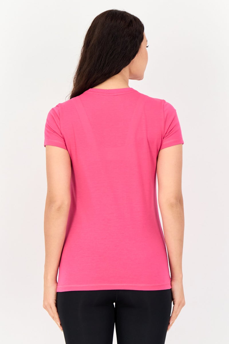 PUMA تي شيرت رياضي نسائي بأكمام قصيرة، خارجي، وردي - Image 3