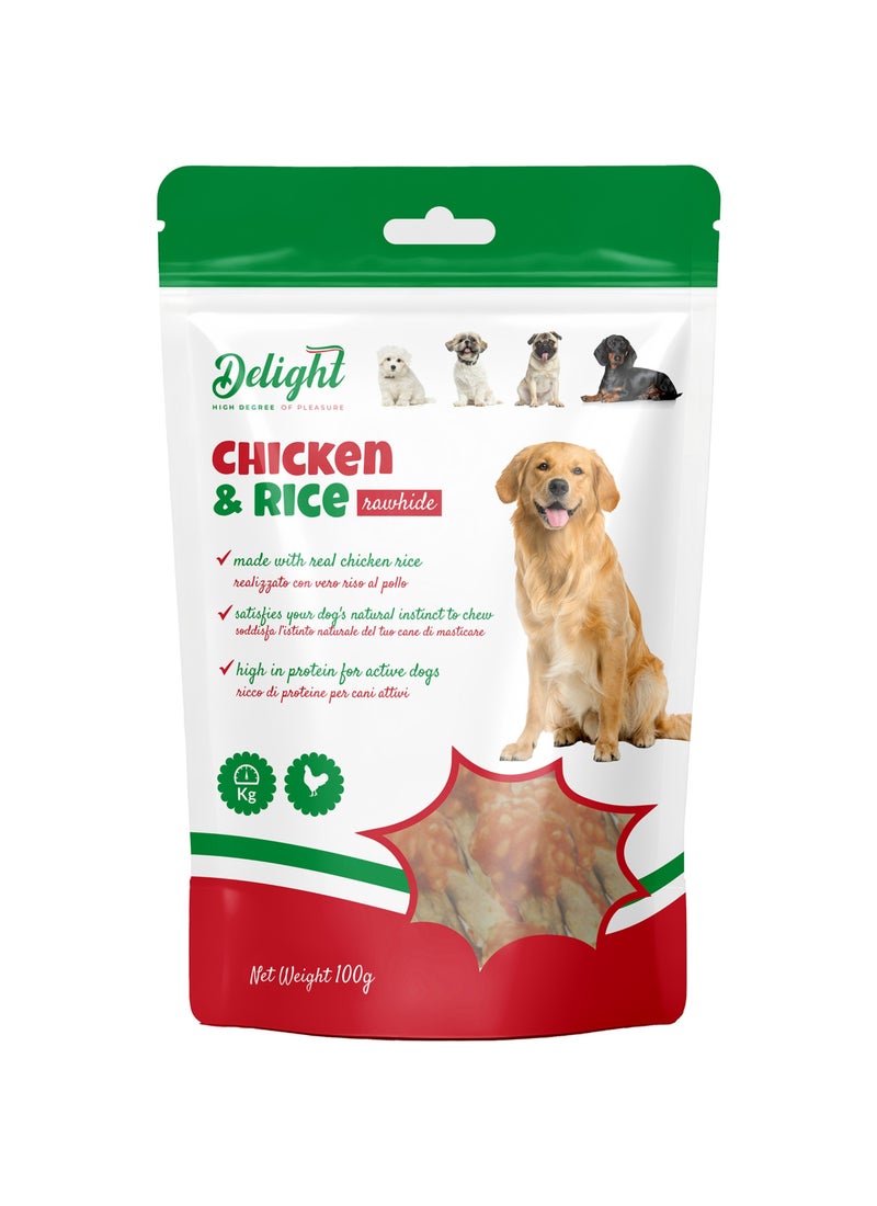 Delight Chicken N Rice Rawhide Stick - Image 1