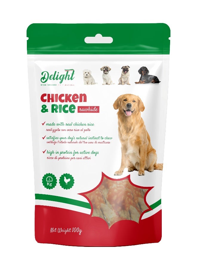 Delight Chicken N Rice Rawhide Stick - Image 1