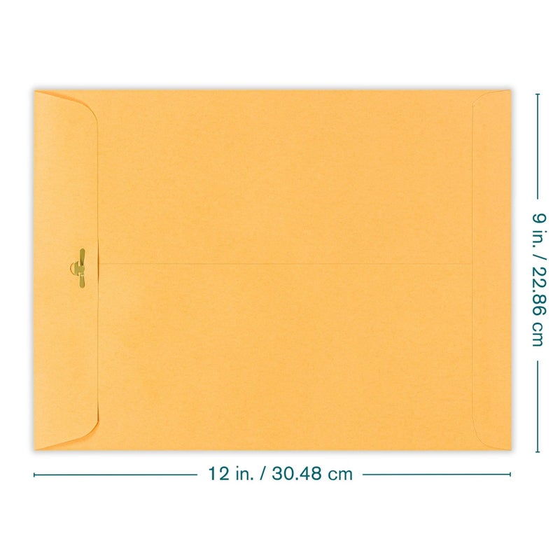 EnDoc Clasp Envelopes 9x12 Inches Brown Kraft Catalog Letter Envelopes - 30 Pack - with Clasp Closure & Gummed Seal - 28lb Heavyweight Paper Envelopes for Home, Office, Business, Legal or School - Image 2