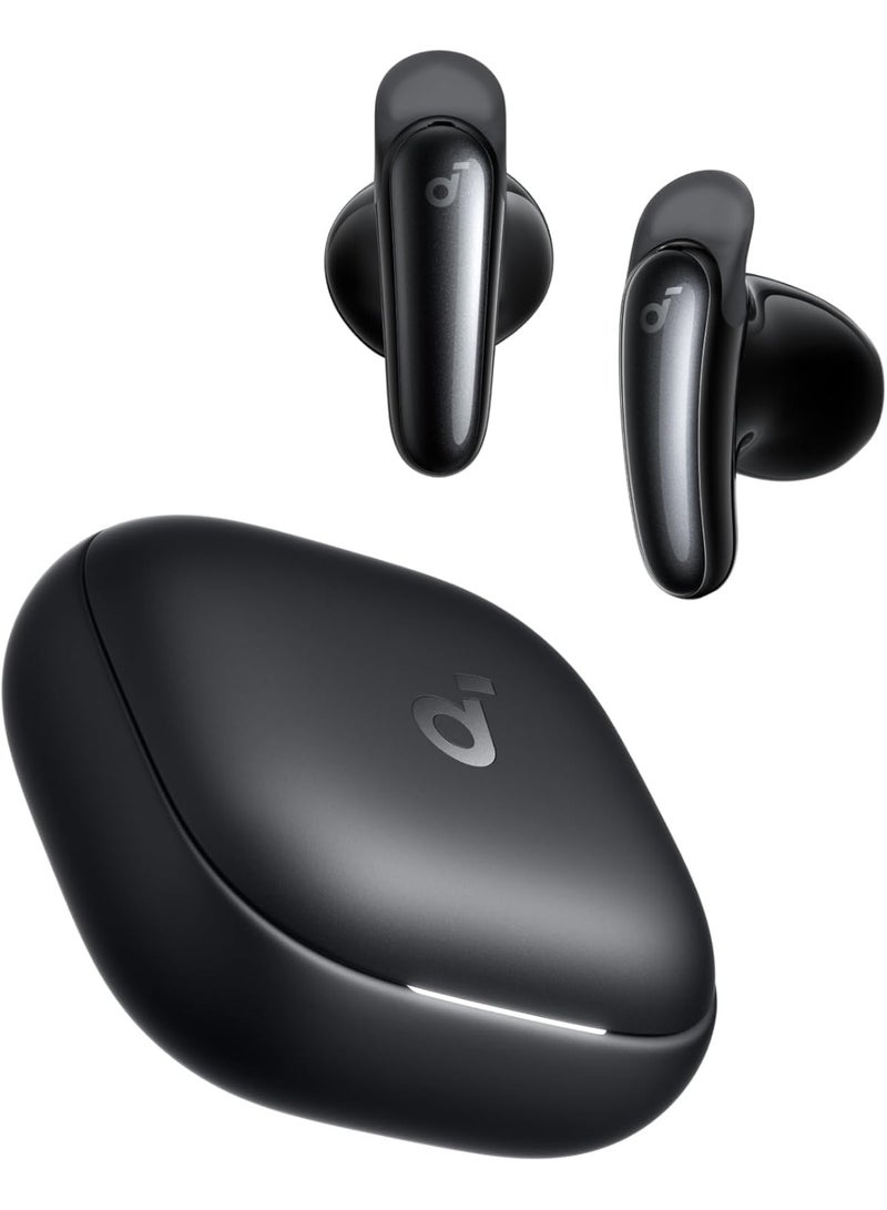 soundcore Liberty Buds by Anker, Semi-In-Ear Design, Removable Ear Fins, Real-Time Adaptive Noise Cancelling, Fast Charging, Wireless Bluetooth Earbuds,Translation Earbuds, 30H Playtime Black - Image 1