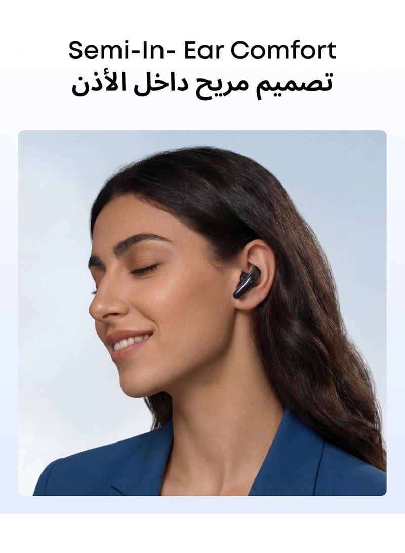 soundcore Liberty Buds by Anker, Semi-In-Ear Design, Removable Ear Fins, Real-Time Adaptive Noise Cancelling, Fast Charging, Wireless Bluetooth Earbuds,Translation Earbuds, 30H Playtime Black - Image 3