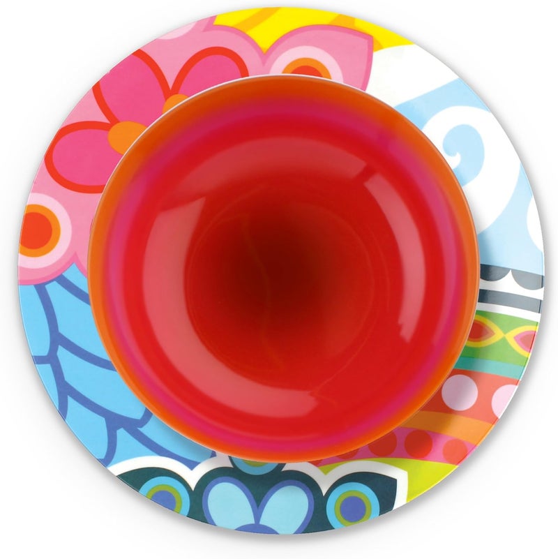 French Bull 8 Pasta Bowl  Melamine Dinnerware Pink Ombre - Image 2