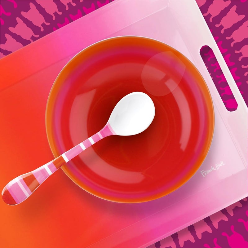 French Bull 8 Pasta Bowl  Melamine Dinnerware Pink Ombre - Image 5