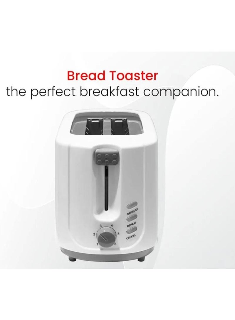 2 Slice Bread Toaster 720W – 7 Browning Settings with Cancel, Reheat & Defrost Functions, Removable Crumb Tray, Body – Compact Bread Toaster - Image 2