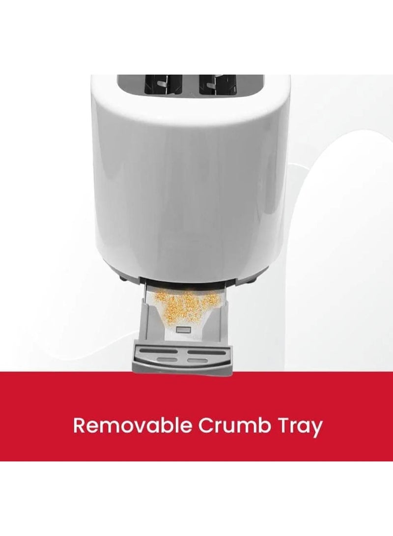 2 Slice Bread Toaster 720W – 7 Browning Settings with Cancel, Reheat & Defrost Functions, Removable Crumb Tray, Body – Compact Bread Toaster - Image 3