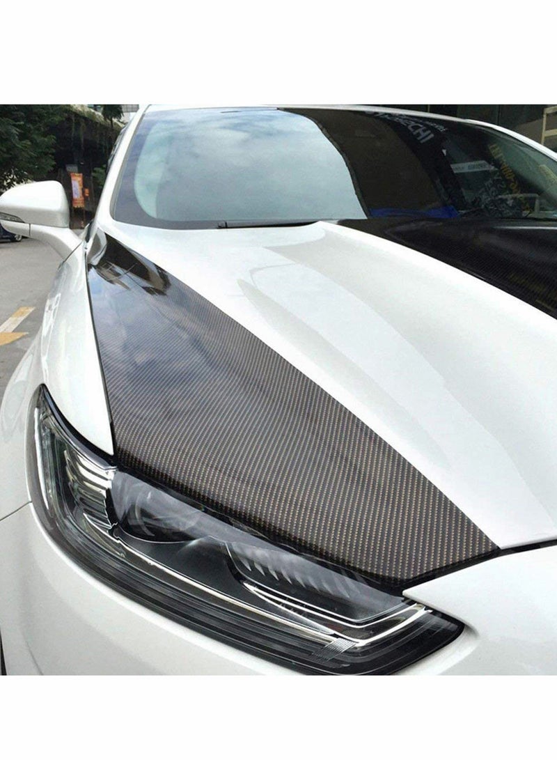 Car Sticker Textured 6D Carbon Fibre Vinyl Self-Adhesive Waterproof Bubble-Free, Suitable Decoration for Diy Appearance & Interior of Motorcycles Computers Cars, Black, 300 x 30 cm - Image 4