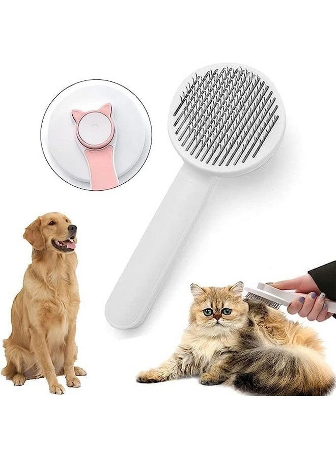 أداة فرشاة العناية بالحيوانات الأليفة، مشط ذاتي التنظيف، سهل الإزالة للطبقة السفلية السائبة والشعر المتشابك | مثالي للكلاب والجراء - Image 1