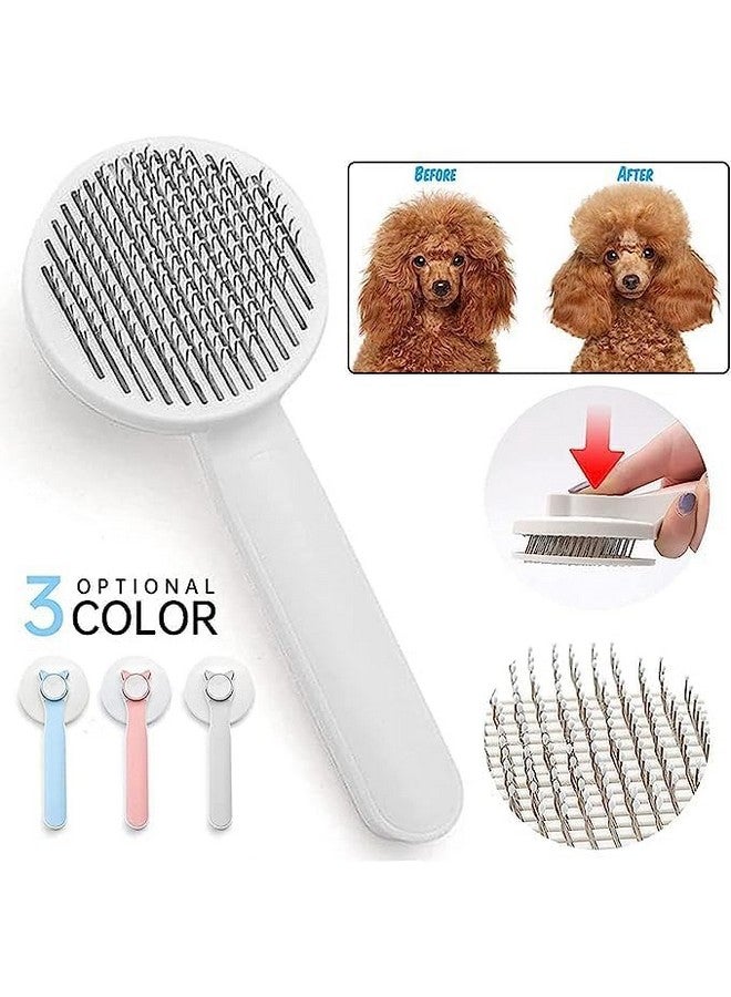 أداة فرشاة العناية بالحيوانات الأليفة، مشط ذاتي التنظيف، سهل الإزالة للطبقة السفلية السائبة والشعر المتشابك | مثالي للكلاب والجراء - Image 2