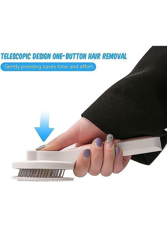 أداة فرشاة العناية بالحيوانات الأليفة، مشط ذاتي التنظيف، سهل الإزالة للطبقة السفلية السائبة والشعر المتشابك | مثالي للكلاب والجراء - Image 5