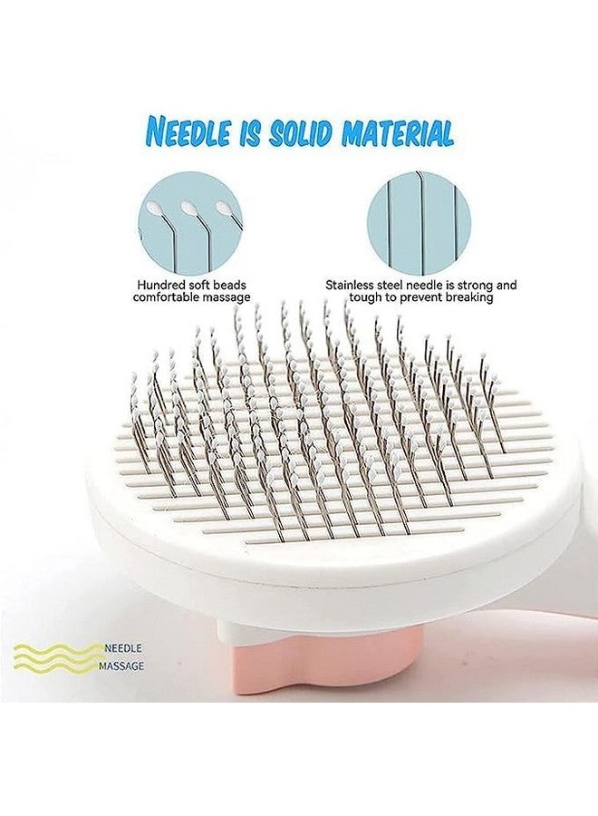 أداة فرشاة العناية بالحيوانات الأليفة، مشط ذاتي التنظيف، سهل الإزالة للطبقة السفلية السائبة والشعر المتشابك | مثالي للكلاب والجراء - Image 4