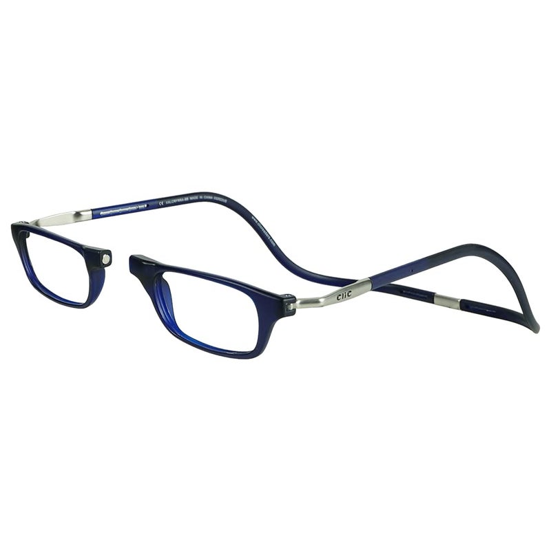 Clic Magnetic Reading Glasses for Men or Women, Computer Readers, Original Expandable (M-XL, Dark Matte Blue, 2.00 Magnification) - Image 1