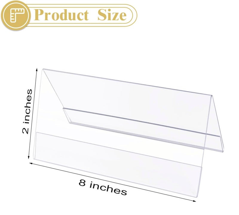 NEILL® Acrylic Desk Name Plate Holder, Size - 8" x 2", Pack of 6 Pcs, Desk Sign Frame for Table Display Blank Name Plate for Office/Business Conference/Meeting Room/School/Classroom - Image 2