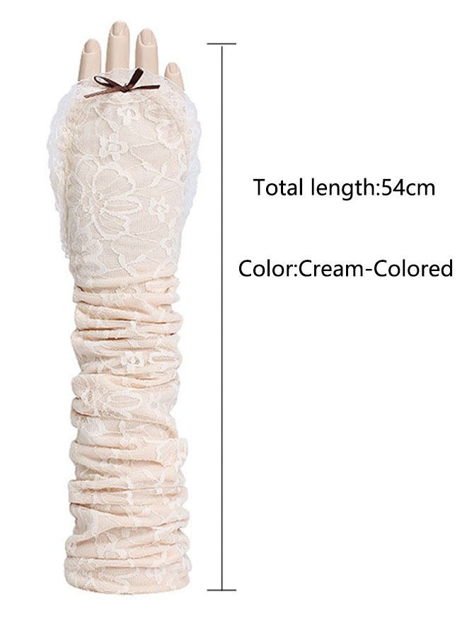 Ant 1 Pair Arm Sleeves for Women, Sun Sleeves Long Sunscreen Gloves, Ultra Thin Floral Lace Driving Sleeves, for UV Protection Sun Protection Gloves  - Image 3