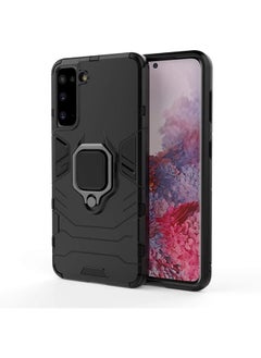 NuSense Armor Case For Samsung Galaxy S21/S30 5G With Ultra Car Mounted Magnetic Metal Ring Support Silicone Tpu + Hard Pc Case-Black  (Black)  - Image 1