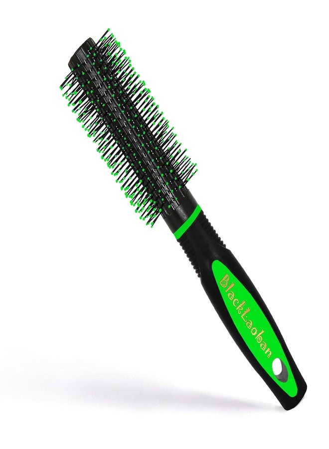 BlackLaoban Round Hair Brush for Blow Drying, Styling, Curling, Straighten with Soft Nylon Bristles for Short or Medium Curly Hairs for Women & Men (Green) - Image 1