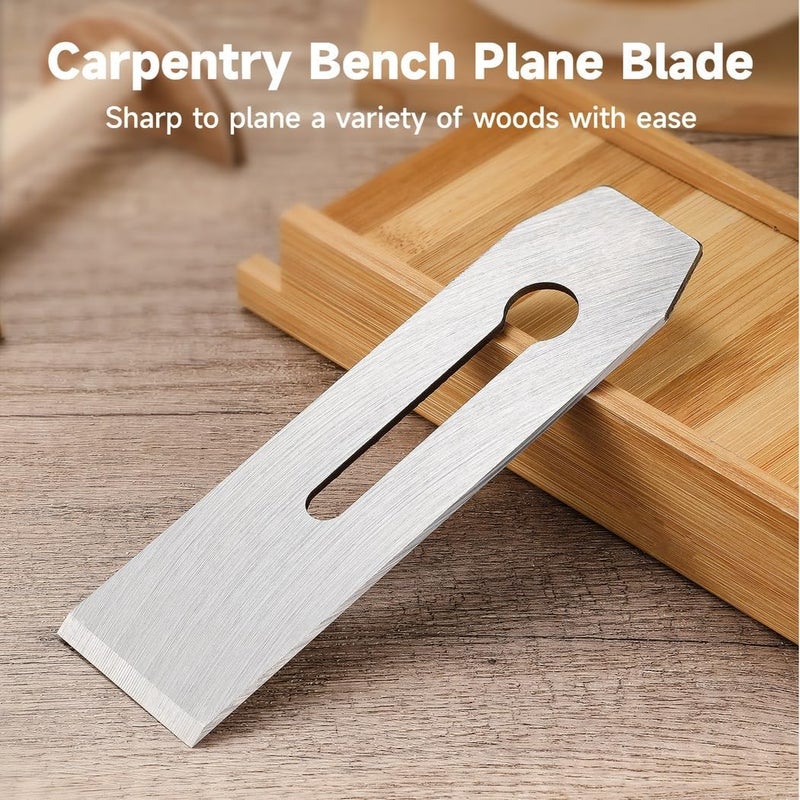 2-Inch High-Carbon Steel Replacement Blade for Bench & Jack Planes, Sharp Cutter for Woodworking, Carpentry Tool - Image 2