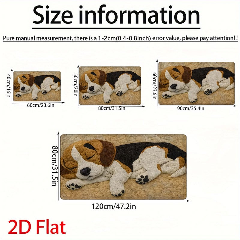 50x80cm 2D Flat Small Dog Bathroom Carpet Lightweight Easy Clean Entrance Living Room Decor - Image 3