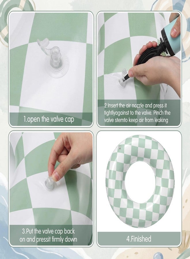 PullCrease مجموعة بول كريز المكونة من 6 قطع من عوامات حمام السباحة الأنبوبية القابلة للنفخ، 6 ألوان، حلقات سباحة موراندي مربعة، أنابيب حمام سباحة لحفلات توديع العزوبية الصيفية على الشاطئ، 30 × 14 بوصة - Image 4