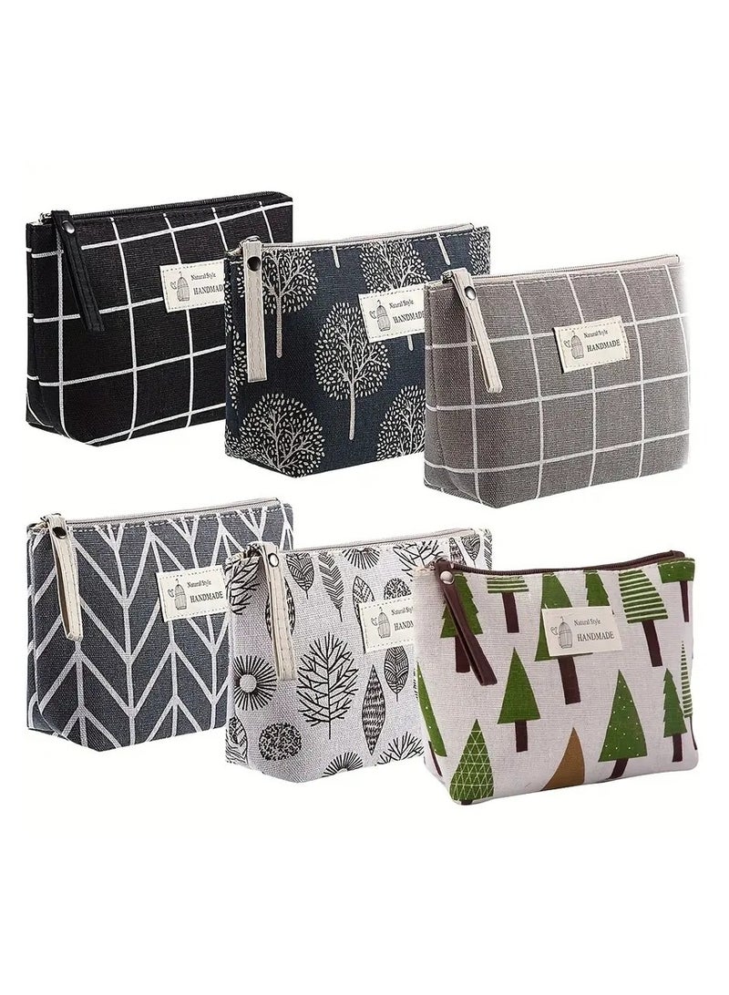 ORiTi Small & Roomy Canvas Cosmetic Bag: The Perfect Travel Makeup Bag for All Your Toiletries - Grey - Image 3