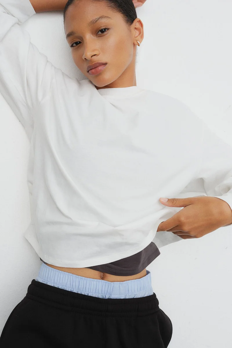 H&M Long-Sleeved Cotton Top