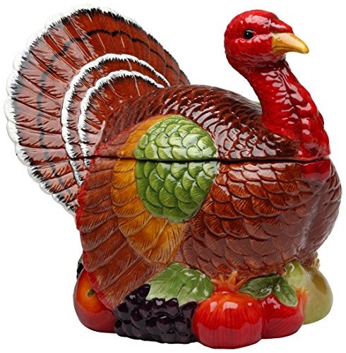 Cosmos Gifts Turkey Design Ceramic Cookie Jar 1038Inch